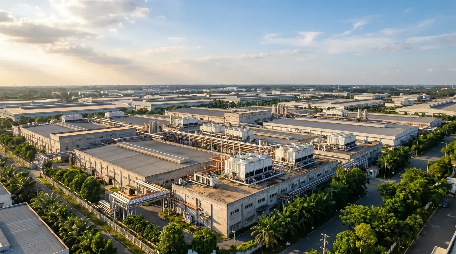 COOLTEK cooling tower installation at Vietnamese industrial zone