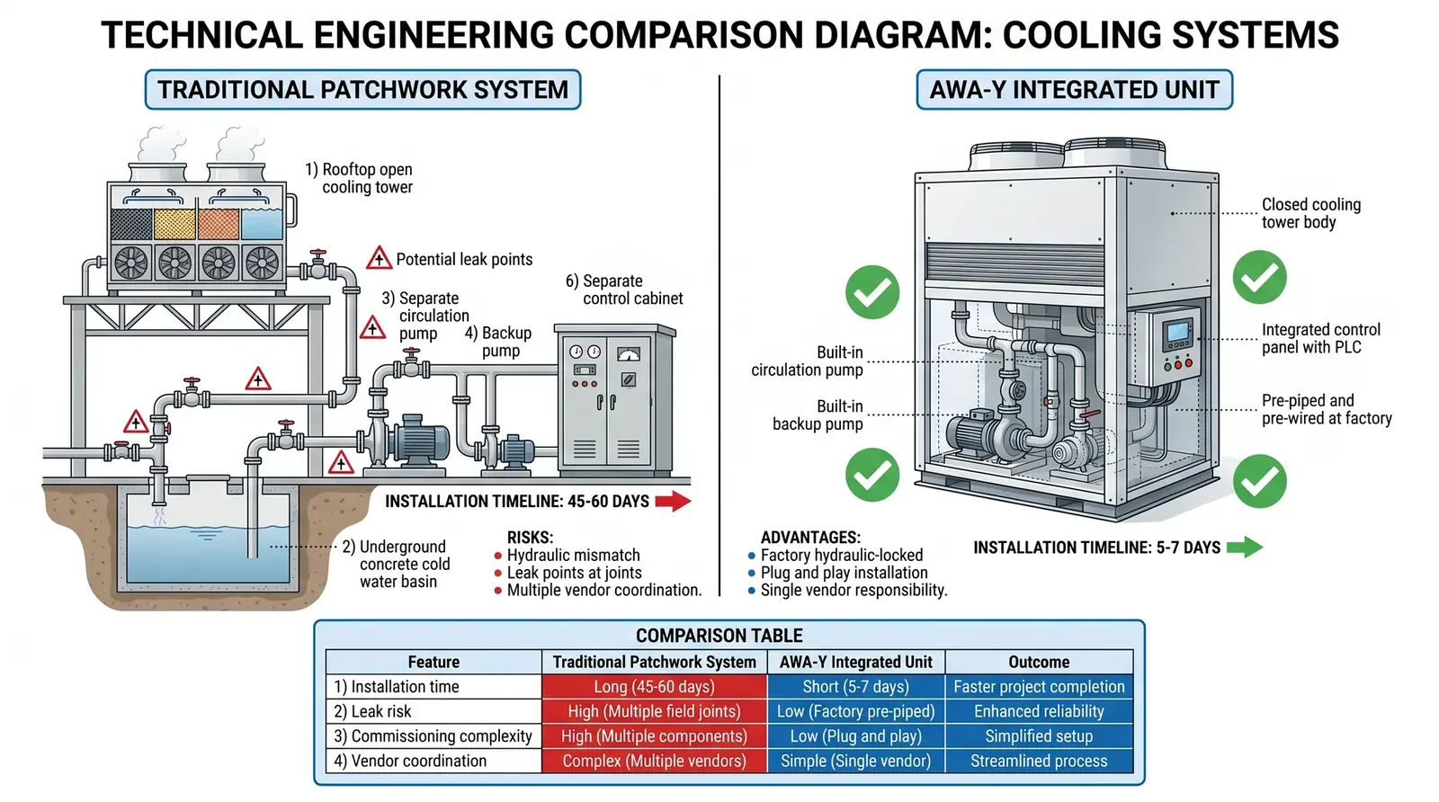 AWA-Y Integrated Unit: One Device Solves All Cooling Water Needs for Small Factories